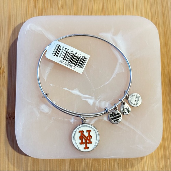 Alex and Ani Jewelry - Alex and Ani Silver Bracelet with Orange Charm